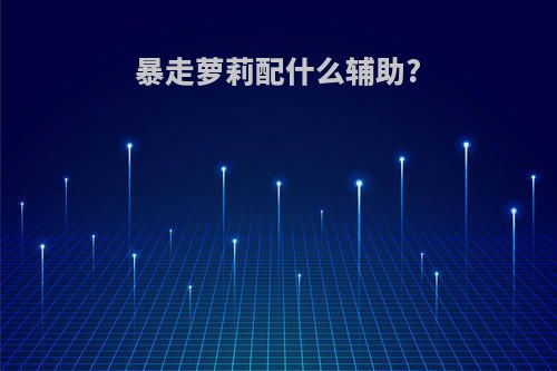 暴走萝莉配什么辅助?