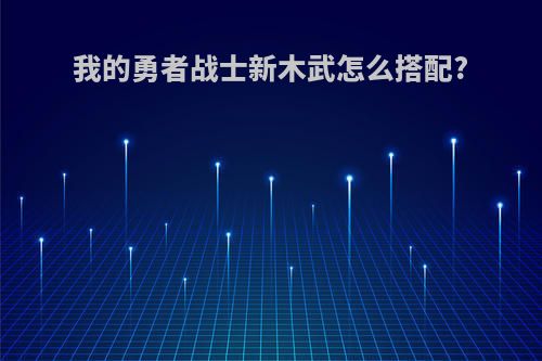我的勇者战士新木武怎么搭配?