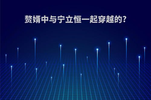 赘婿中与宁立恒一起穿越的?