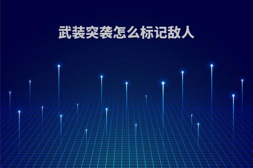 武装突袭怎么标记敌人