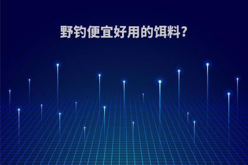 野钓便宜好用的饵料?