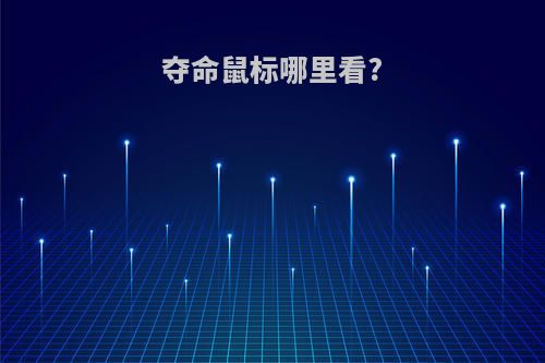 夺命鼠标哪里看?