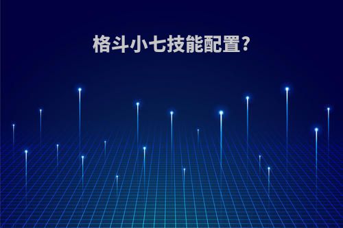 格斗小七技能配置?