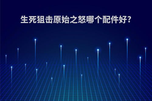 生死狙击原始之怒哪个配件好?
