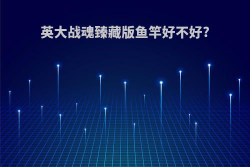 英大战魂臻藏版鱼竿好不好?
