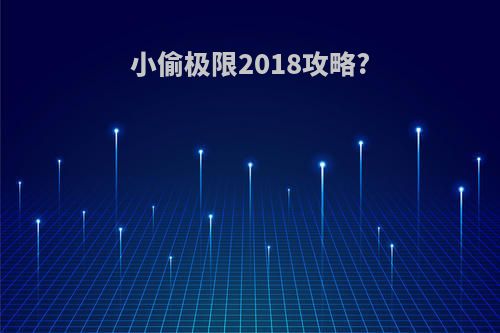 小偷极限2018攻略?