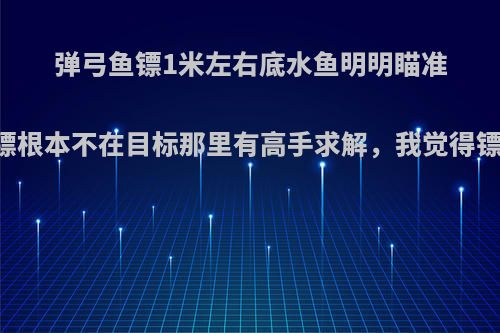 弹弓鱼镖1米左右底水鱼明明瞄准了打出去镖根本不在目标那里有高手求解，我觉得镖在水走位?