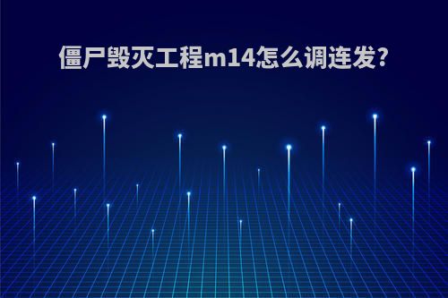 僵尸毁灭工程m14怎么调连发?