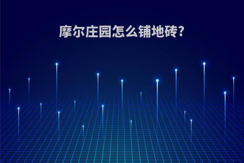 摩尔庄园怎么铺地砖?