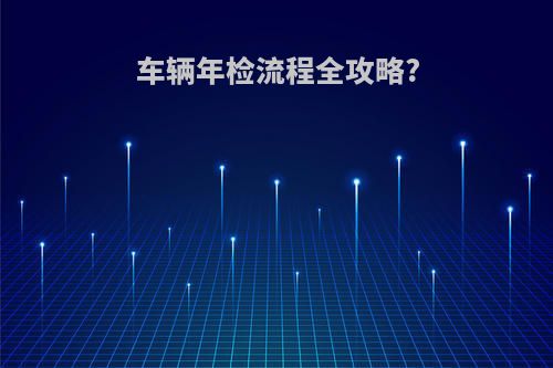 车辆年检流程全攻略?