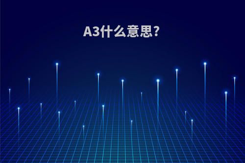 A3什么意思?