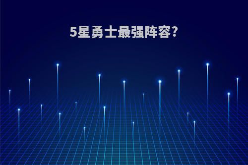5星勇士最强阵容?